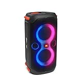 JBL PartyBox 110 in Schwarz – Trag- und rollbarer Bluetooth Party-Lautsprecher mit Lichteffekten – Spritzwassergeschützte, mobile Musikbox mit Akku