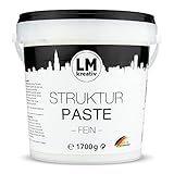 LM Strukturpaste fein 1,7 kg im Eimer - Weiß - Impasto Spachtelmasse/Strukturfarbe für den Künstlerbedarf. Die Modelliermasse/Modellierpaste mit feiner Körnung. Spachtel mit Acrylfarbe nutzbar