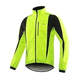 ARSUXEO Herren Radjacke wasserdicht winddicht Winter Thermal Atmungsaktiv Fahrradbekleidung 15K Grün XXL