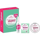 essence all about matt! face set, Make-up Set, acetonfrei, vegan, ohne Mikroplastikpartikel, ohne Alkohol, 1er Pack (3pcs)