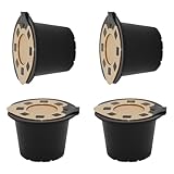 Kaffeepads mit Edelstahldeckel, spülmaschinenfest, Kaffeefilterzubehör, leicht zu reinigen, Espresso-Brühwerkzeug, Brühwerkzeug, 4 Stück