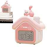 Duroecsain Wecker Für Kinder,Süßer Digitaler LED Kinderwecker - Praktischer Für Kinderzimmer Nachttisch Schlafzimmer Reisen Schule