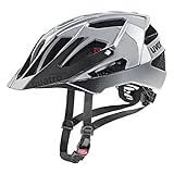 uvex quatro - sicherer MTB-Helm für Damen und Herren - individuelle Größenanpassung - verstellbarer Schirm - rhino black - 56-61 cm
