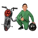 Elektro Kinder Drifting Scooter Drift Trike 3 Geschwindigkeitsstufen 360 Grad mit Bluetooth und LED-Anzeige Beleuchtung 180W Max. 50kg Drift Dreirad Verstellbare Karosserie für Spielplätzen