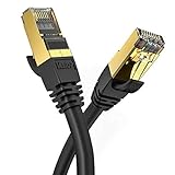 Veetop Cat8 Lan kabel 0,25m 0,5m 1m 2m 3m 5m 10meter 15meter 20meter Netzwerkkabel Ethernetkabel Internetkabel Superschnell Flexibel und Robust mit Vergoldetem RJ45 Schwarz
