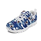 Showudesigns Laufschuhe für Mädchen und Jungen, athletische Tennisschuhe, Schlupfschuhe, Schul-Sneaker, hai, 18 EU