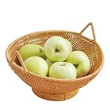 Brotkörbe für Tisch, gewebter Obstkorb | Organisator für Lebensmittelaufbewahrung - Nachahmung rattan brot organisieren körbe weiden obst portion aufbewahrungsschalen für küchenzähler