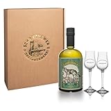 AQUAVIT 0.5l (40% Vol) - Waldaquavit - Mecklenburger Aquavit - Geschenk + Gläser (Waldschnaps)