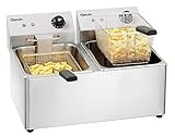 Bartscher Elektro-Doppel-Fritteuse SNACK IV 2x 8 Liter Gastronomiebedarf