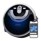 ZACO W450 Wischroboter mit getrennten Frisch- & Schmutzwassertank, bis 80 Min Nass wischen, automatischer Wischer für Hartboden, Holzboden & Parkett, intelligente Navigation, App & Alexa Steuerung