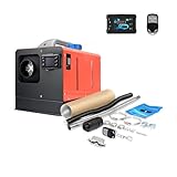 Generisch Tragbarer Dieselheizer 12 V 5 kW 24 V, All-in-One-Diesel-Luftheizer mit LCD und kabelloser Fernbedienung, leiser Standheizer für Wohnmobil, Camper, Boot, Zelt (Orange 12 V 5 kW)