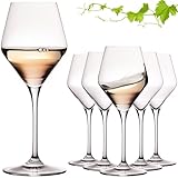 IMPERIAL Weißweingläser 370ml Serie 'Rom' Set 6-Teilig Rieslinggläser aus Crystalline Glas Weinglas Spülmaschinenfest