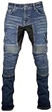 Motorrad Jeans mit Protektoren Cargo Biker Jeans (DE/NL/SE/PL, Bundweite & Schrittlänge, 42, 32)