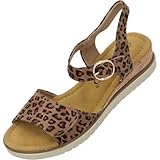 Palado Sandalen Damen Petlana - elegante Sommerschuhe - modische Wedges mit verstellbarem Riemen - bequeme Sandaletten Leo UK7 - EU40