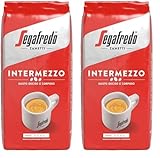 Segafredo Zanetti Intermezzo - Ganze Bohne (1 kg Packung) - Geeignet für alle italienischen Kaffeespezialitäten - Kaffeebohnen mit mittlerer Röstung, stark und vollmundig im Geschmack (Packung mit 2)