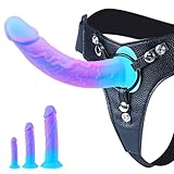 Strap-on Analdildo-Set 15 cm,21 cm,25 cm realistisches kleines,großes,extragroßes G-Punkt-Fantasie-Dildo aus Silikon,mit 3 Analdildos mit Saugnapf,verstellbarem Gurt Sextoy für lesbische Anfängerinnen