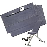 Flow fire Sporthandtuch Fitnessstudio, 120x50cm Handtuch Fitnessstudio mit Reißverschluss für Sport Gym Handtuch