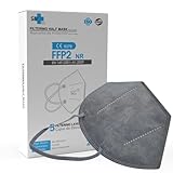 25 st. FFP2 Maske CE Zertifizierter Schutz | 5 Lagen, Hohe Filtration, EU-Homologiert | Einweg, Erwachsenengröße, ohne Ventil, Farbe Grau