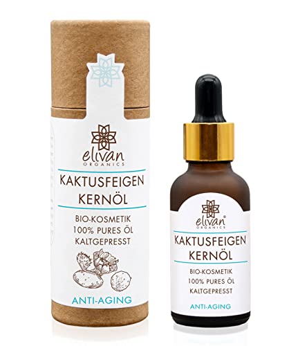 Kaktusfeigenkernöl - 30 ml - Das Anti-Aging Serum aus Marokko - 100% rein - kaltgepresst - Bio (ECOCERT) - Vitamin E - Feuchtigkeitspflege für Haut, Gesicht, Haar & Nägel