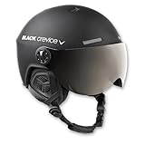 Black Crevice Skihelm mit Visier, Gstaad, BCR143921, schwarz, Gr. M/L