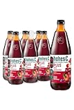 hohes C PLUS Antioxidantien (6 x 1l), 100% Saft, Apfel, rote Trauben, Aronia, Vitamin C, PLUS an Antioxidantien, ohne Zuckerzusatz, vegan, mit recyceltem PET