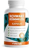 Schwarzkümmelöl Kapseln 400x VEGAN, 1000mg ägyptisches Schwarzkümmelöl Tag pro Tag, WICHTIG: Vegane Kapselhülle OHNE Gelatine!, natürliches Vitamin E, laborgeprüft & zertifiziert, Vorrat für 200 Tage