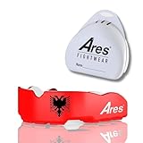 Ares Fightwear® Slim Fit Mundschutz Boxen inkl. Aufbewahrungsbox für Kampfsport, MMA & Athleten I Maximaler Zahnschutz dank Optimaler Passform I Profi Mouthguard für Herren & Damen