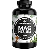 Magnesium hochdosiert Kapseln - 365 Stück (Jahresvorrat) - 664mg je Kapsel, davon 400mg elementares Magnesium - höherer Gehalt als andere Magnesiumformen - Laborgeprüft & Vegan