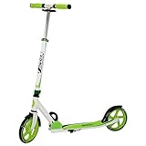 BEST SPORTING Scooter 205er Rolle, City-Roller aus Aluminium mit ergonomischen Griffen (weiß/grün)