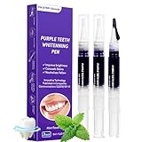 Zahnaufhellung Whitening Pen, Purple Teeth Bleaching Stift, Zähne Aufhellen Efficiently Schnelles Removes Tough Stains, Zahnweiss Set (3 Stück)