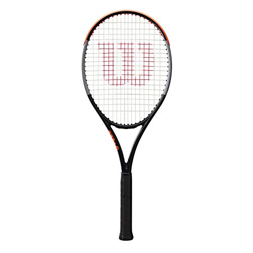 Wilson Tennisschläger Burn 100 V4.0, Ambitionierte Freizeitspieler, Schwarz/Grau/Orange, WR044710U3