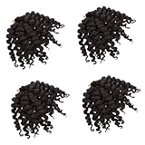 SAFIGLE 4 Stück Teiliges von Twist Haarschmuck Häkel Braid Extensions für Natürliche und Stilvolle Kunsthaarfrisuren Feiern Fotoshootings