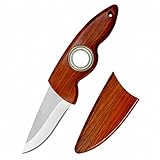 TIMKOSS Survival Messer Feststehende klein Outdoor Camping Mini-Messer mit Kunststoffscheide, Schnitzmesser, Jagdmesser