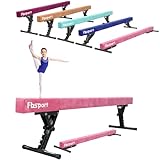 FBSPORT Schwebebalken kinder Einstellbare Gymnastik Balance Beam 244CM, 5 Höhen Einstellbare High und Low Level Floor Beam Hoch Stabile Gym Praxis Trainingsgeräte für zuhause/Erwachsene