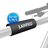 LAINFELD Fahrrad Rahmenschutz | 3er Set | Transportschutz passend für Thule Fahrradträger | Carbon Rahmen Schutz | Fahrrad Zubehör Befestigung