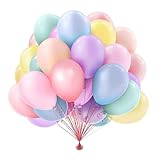 Luftballons Pastell 50 Stück,10 zoll/25cm,luftballons bunt Girlande Luftballons Geburtstag für Deko Geburtstag,Deko Hochzeit,Party Deko,Babyparty