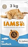 IAMS Katzenfutter trocken mit Fisch - Trockenfutter für Katzen im Alter von 1-6 Jahren, 3 kg