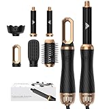 Airstyler Haarstyler Hair Styler Set 6 In 1 Mit Rundbürstenföhn Haarstyler Warmluftbürste föhn diffusor Airflow Lockenstab Automatisch, Volumen Föhnbürste,Für Glätten, Trocknen, Volumen, Locken