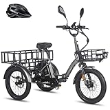 Fafrees 2025 F20 Mate E-Bike Dreirad 21Ah/1008Wh Akku [ Offiziell ] Ebike Herren 180kg, Elektrofahrrad Damen Hydraulische Scheibenbremsen 65N.m, Electric Bike, 3 Räder für Erwachsene - Update
