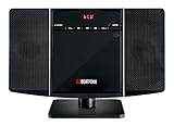 Beatfoxx MCD-60 Vertikal Stereoanlage (CD/MP3-Player, USB, Bluetooth, Aux In, Stand- oder Wandmontage, inkl. Fernbedienung) Schwarz