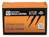 LIONTRON LiFePO4 12,8V 150Ah LX; 1920Wh;  3000 Zyklen bei 90% Entladungstiefe (DOD) mit BMS und Bluetooth Überwachung; für Wohnmobil oder Boot 355x170x262mm - LISMART12150LX
