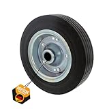 Ersatzrad 200x60 mm für PKW Anhänger-Stützrad | 400 kg Traglast | Ø 20mm Achsdurchmesser | Vollgummi mit Stahlfelge