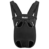Haustier Rucksack Hund Tragetasche, Verstellbar Beinen heraus Rucksäcke Haustier Tragbar Reisetasche, Atmungsaktiv und Bequem Speziell für Klein Mittler Hunde Katzen Welpen, S, Schwarz