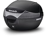 D0b33200 - Koffer oder Tasche hinten, für Roller oder Motorrad sh33 sh 33, Schwarz