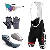 Radsport-Trägerhose für Herren Sommer Gepolsterte Fahrradhose,Road Shorts atmungsaktiv Quick-Dry, Men's Active Bib Pants, Radsport-Trägerhosen, MTB Unterwäsche (M,TYP-1)