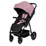 LIONELO MIRA Buggy bis zu 22 kg von 6 Monaten bis 4 Jahren Schwenkbare 360° Räder Volle Stoßdämpfung Verstellbare Rückenlehne und höhenverstellbares Verdeck XXL UPF50+ Großer Korb bis zu 3 kg