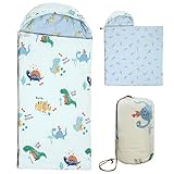 Der Schlafsack von Polyester für Kinder tragbare Baumwollbacyl für kleine Kinder mit einem lustigen Reißverschluss von einfachen Dinosauriern für Camping, Innenraum und Reisen