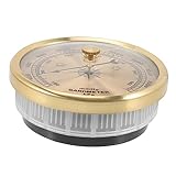 ibasenice Aneroides Barometer mit Hygrometer und Thermometer Einstellbare Wetterstation für Innen und Außenbereich Wandmontage oder Tischaufstellung für Garten