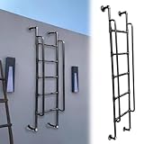 Ausstiegsleiter für den Keller, Fluchtleiter für Fensterschacht 45 50 55 60 65 70 77 Zoll, Dachbodenleiter für Hochbett, Feuerleiter aus Schmiedeeisen für Erwachsene und Kinder, Leiter für Etagenbet