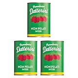 Viani | Italienische Datteltomaten ungeschält | Pomodorini Datterini aus Kampanien | feine Fruchtigkeit und Süße | 3 x 400g Dose